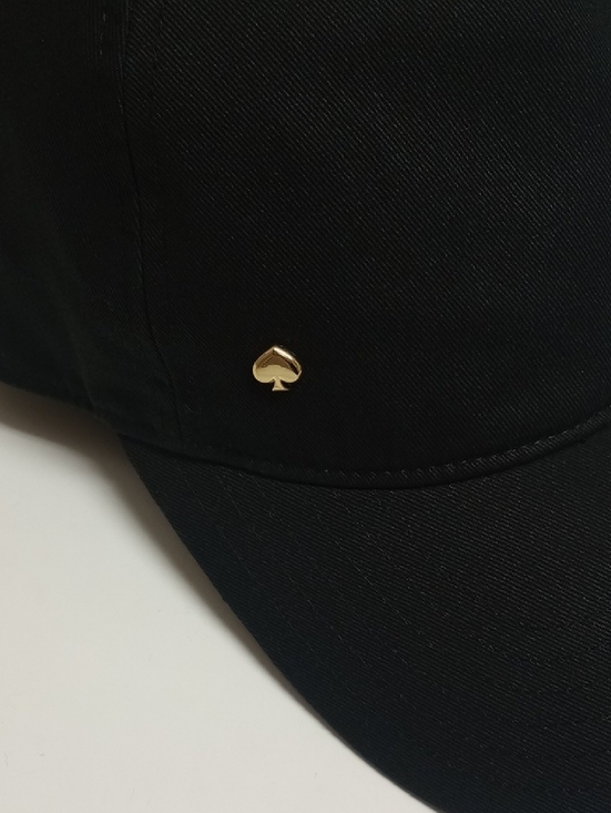 ? ? KATE SPADE NEW YORK BLACK HAT CAP WITH GOLD LOGO AND BLACK BOW ? main image 6